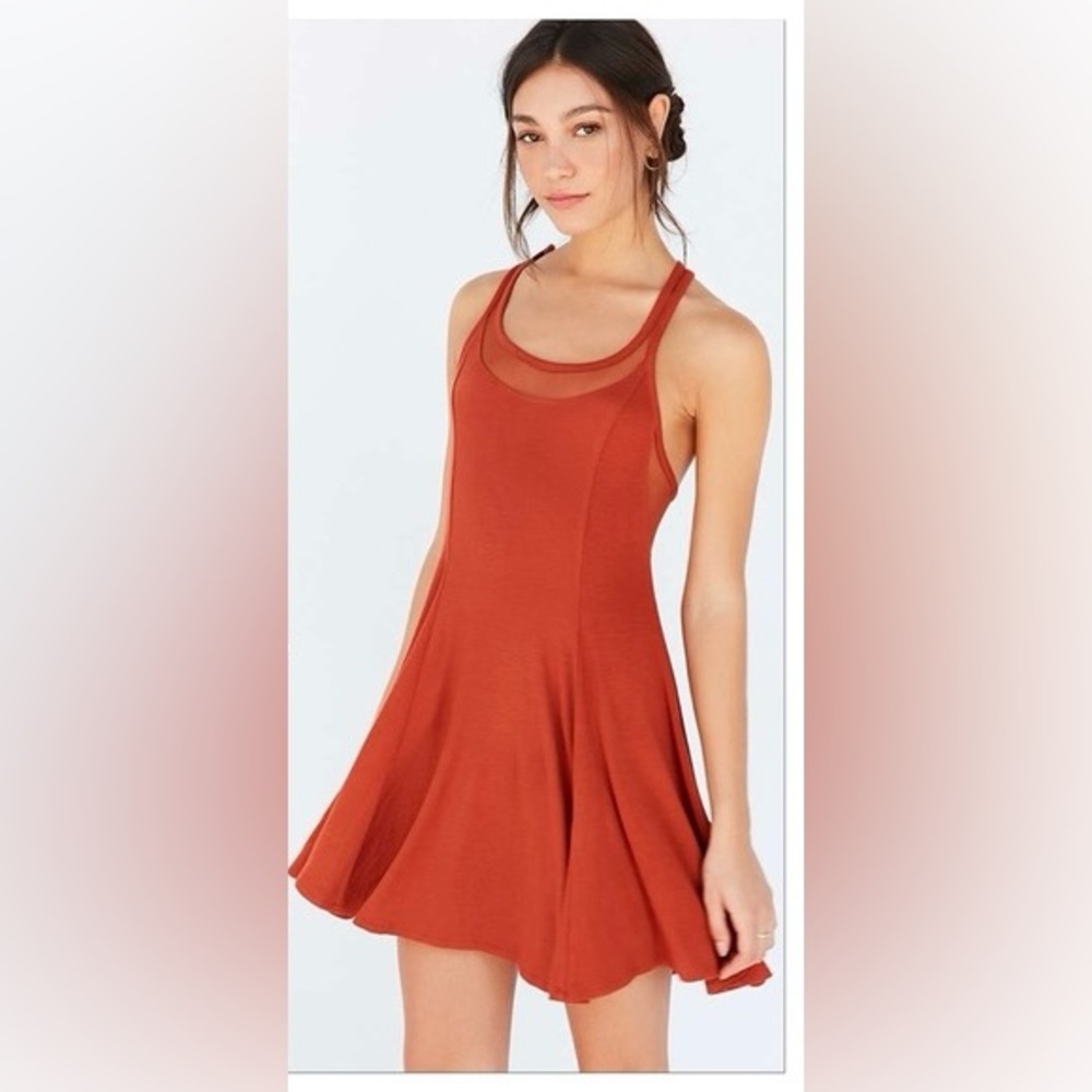 Urban Outfitters Silence + Noise Racerback Dress in Terracotta